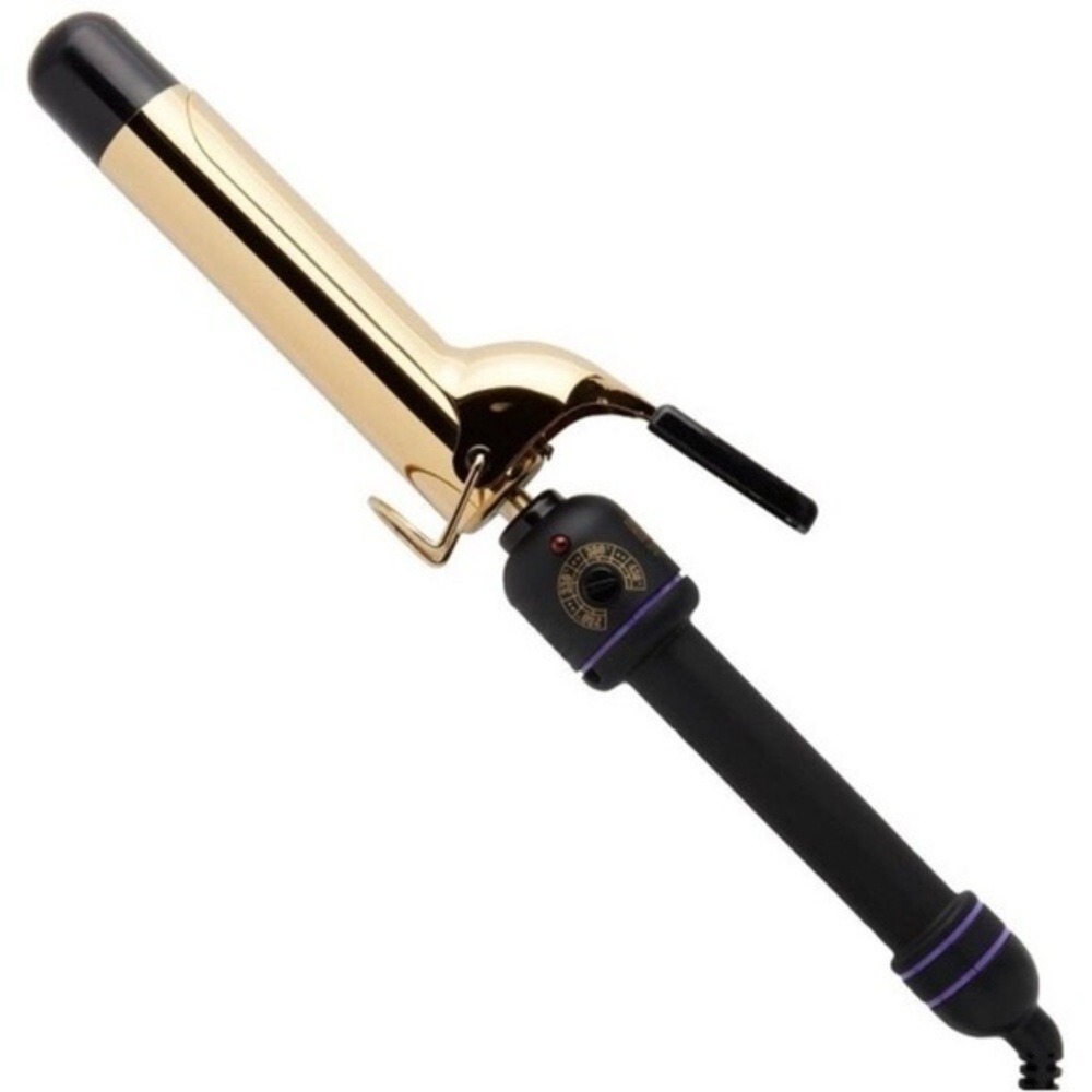 Sleek Black and Gold Curling Iron